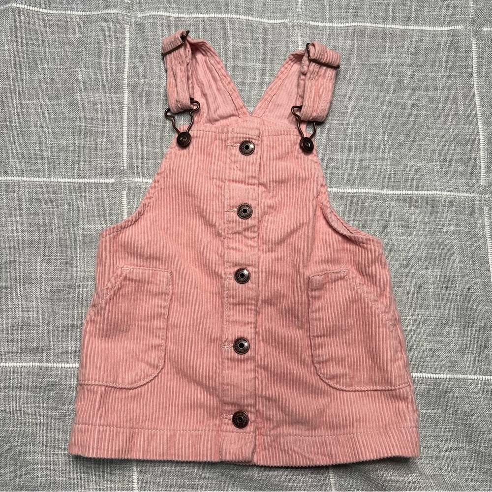 OshKosh B'Gosh 12 Months Pink Corduroy Overalls Dress Cotton‎